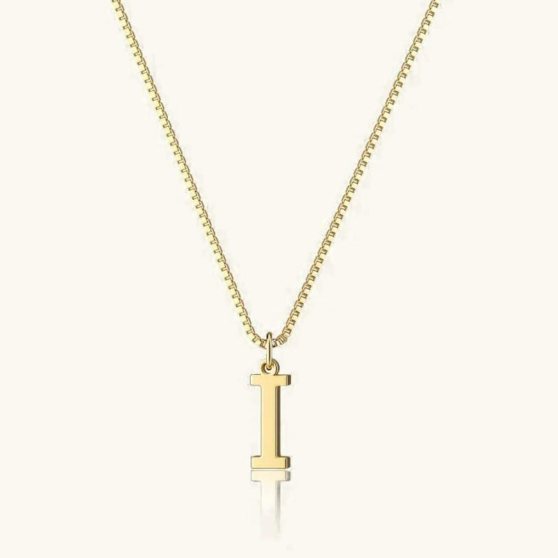 Vintage Letter Initial Gold Necklace