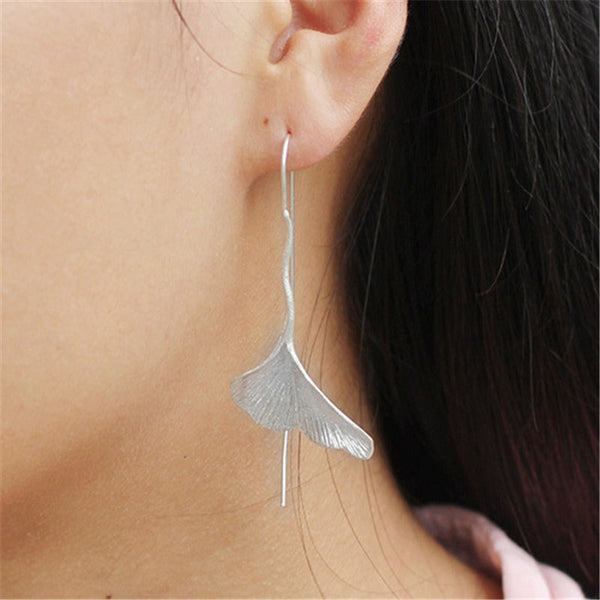 Vintage Golden Plated Petal Earrings