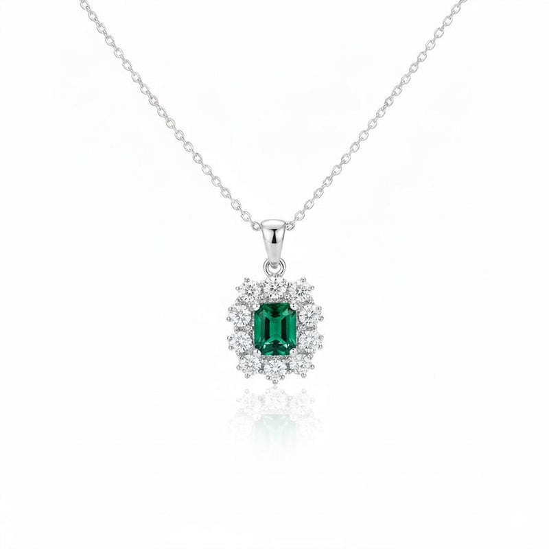 Vintage Emerald Crystal Necklace