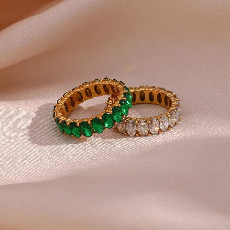 Crystals Simulant Gold Ring