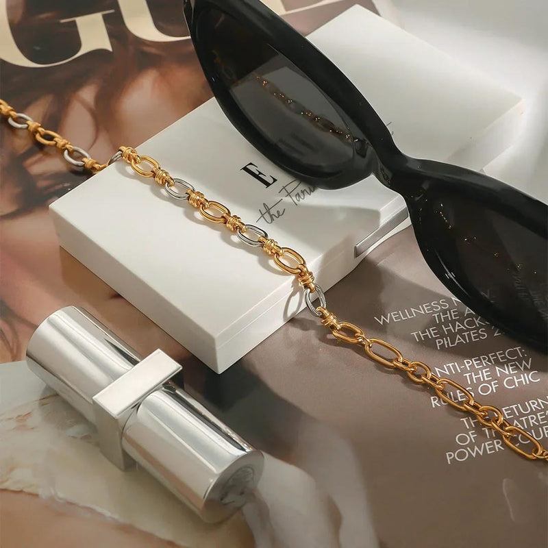 Two Tone Gold Sleek Bracelet