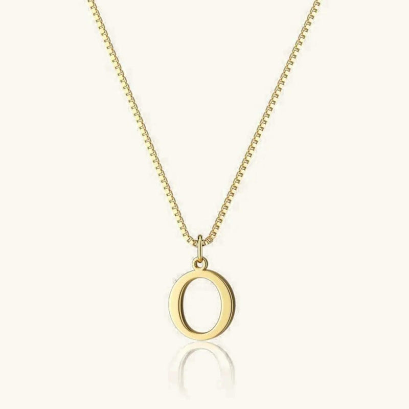 Vintage Letter Initial Gold Necklace