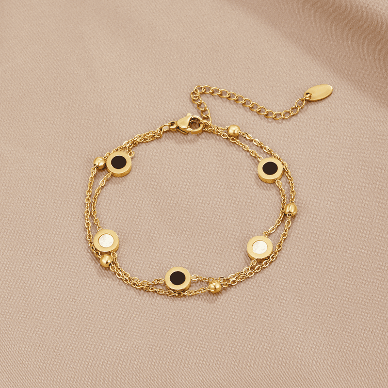 Muse Onyx & White Stone Bracelet