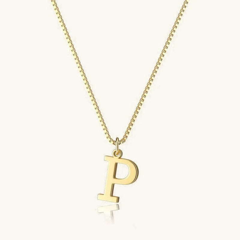 Vintage Letter Initial Gold Necklace