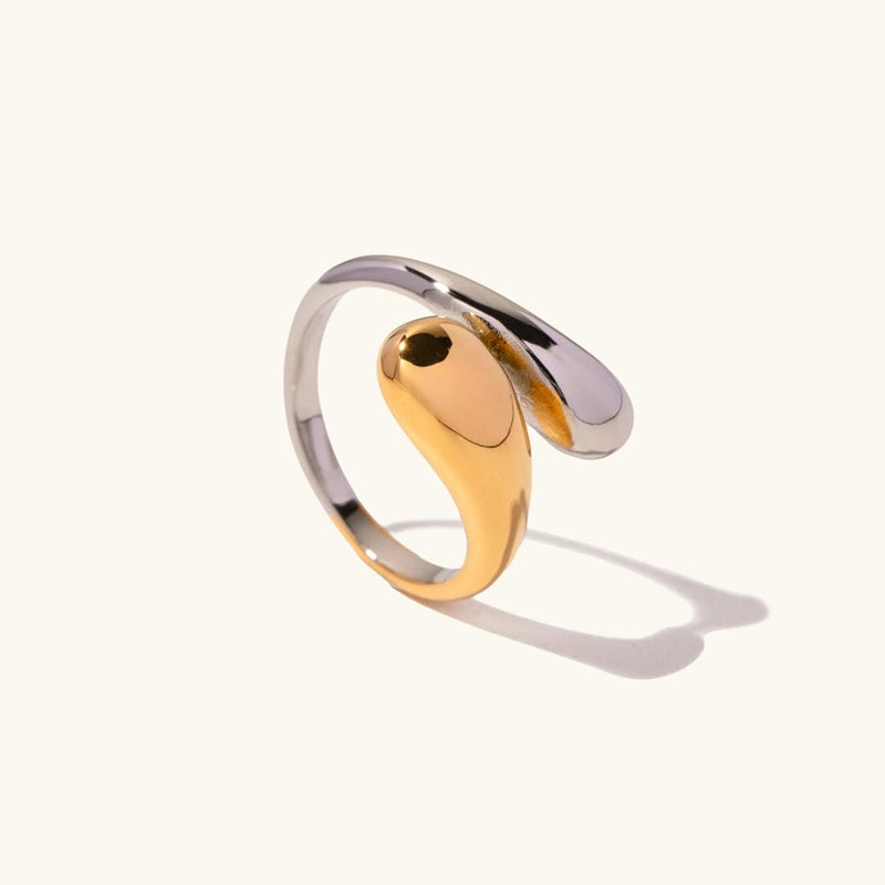 Radiant Teardrop Open Ring