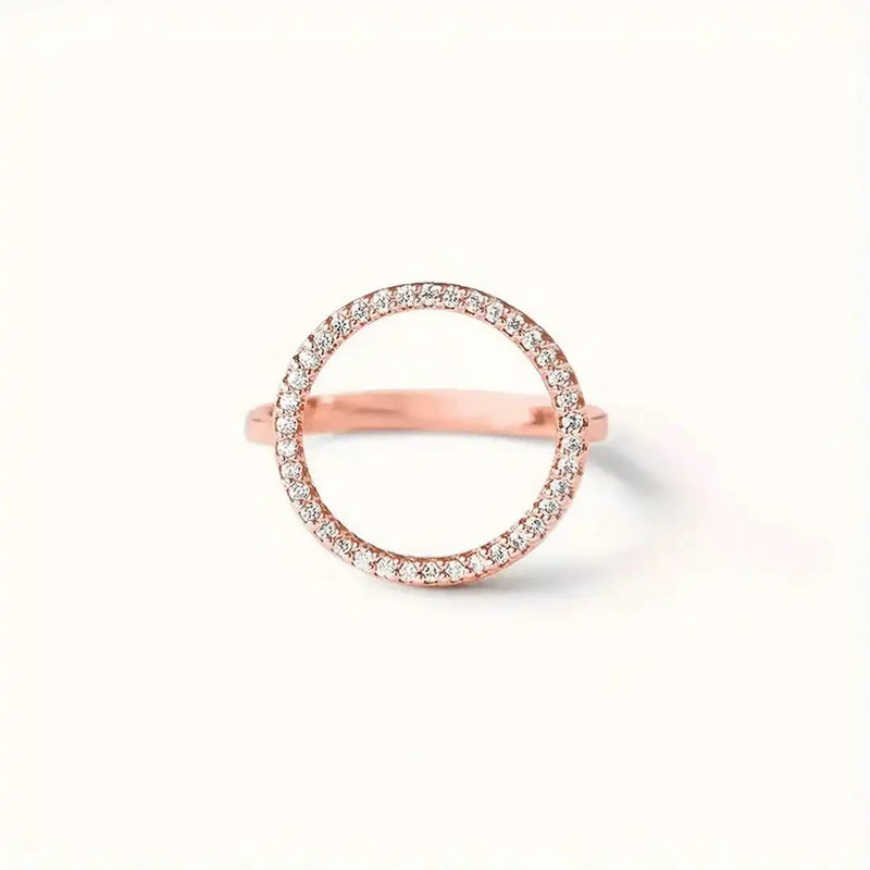 Round Cubic Circle Zirconia Ring