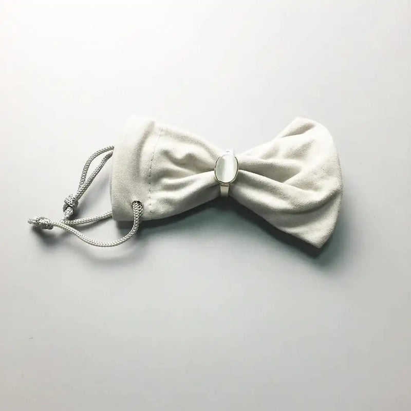 Adjustable Silver White Cabochon Statement Ring
