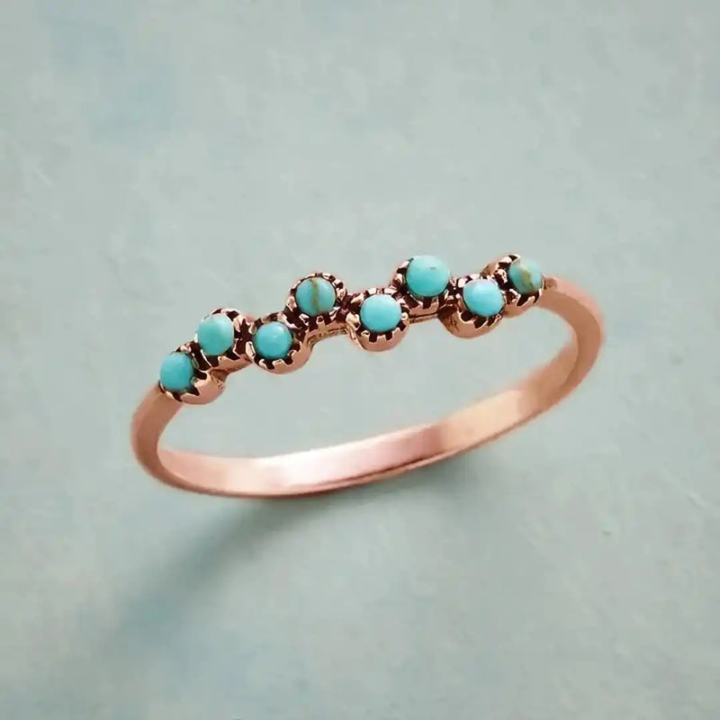 Timeless Turquoise Beaded Ring