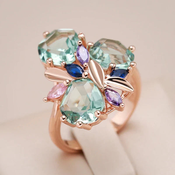 Sophisticated Mosaic Rhombus Ring