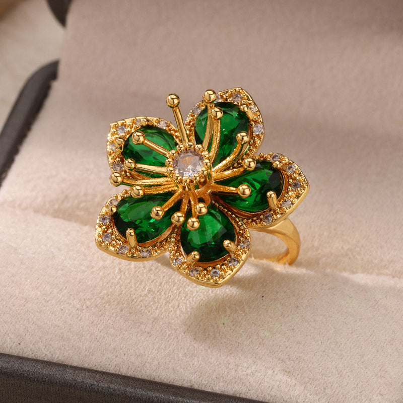 Emerald Garden Whisper Ring