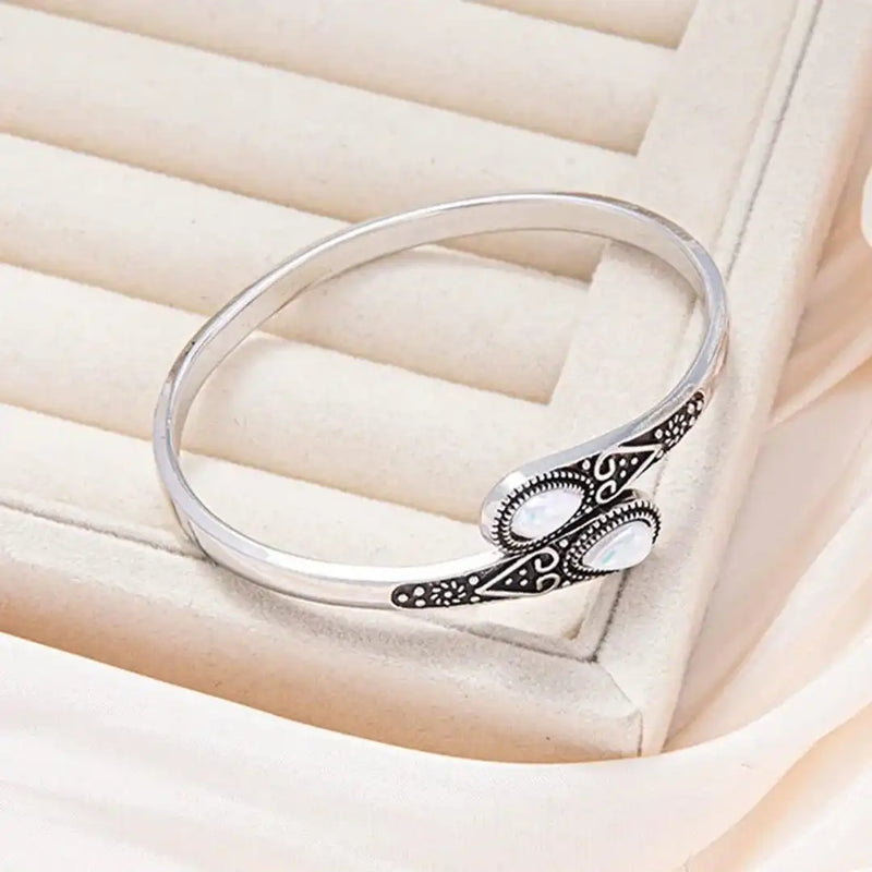 Vintage Bracelet with Colorful Gems & Tribal Design