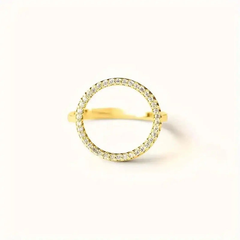 Round Cubic Circle Zirconia Ring