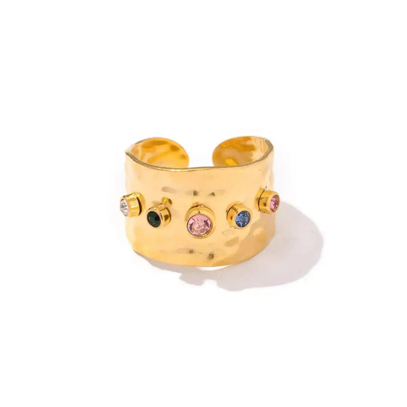 Vintage Gold Cubic Zirconia Ring