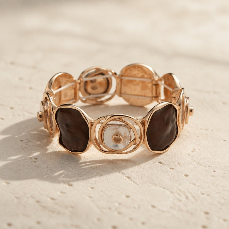 Shell & Stone Rose Gold Bracelet