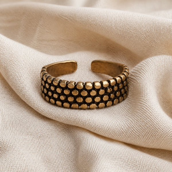 Sterling Silver Vintage Polka Dot Ring