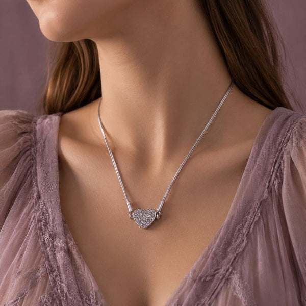 Modern Layered Heart Pendant