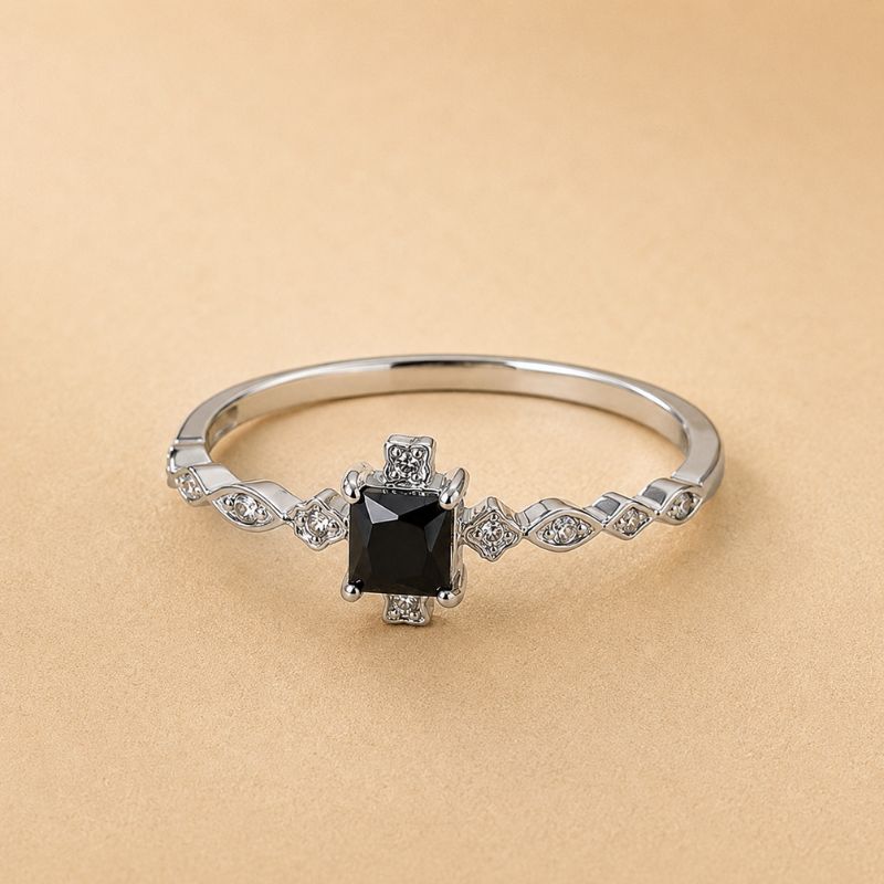 Ethereal Black Stone Ring