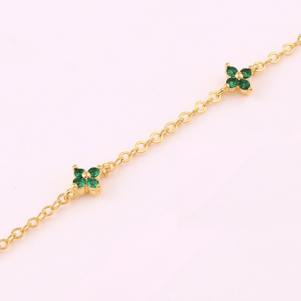 Emerald Spark Charm Necklace