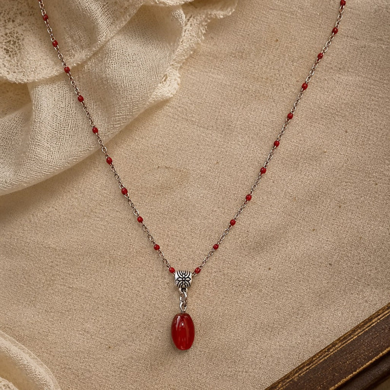Vintage Artisan Beaded Necklace