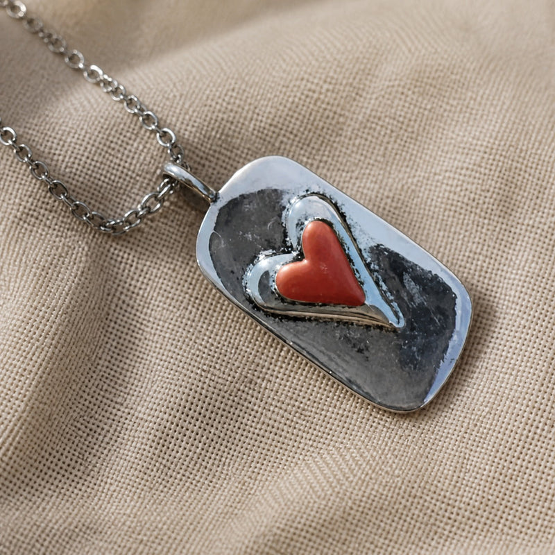 Vintage Funky Heart Necklace