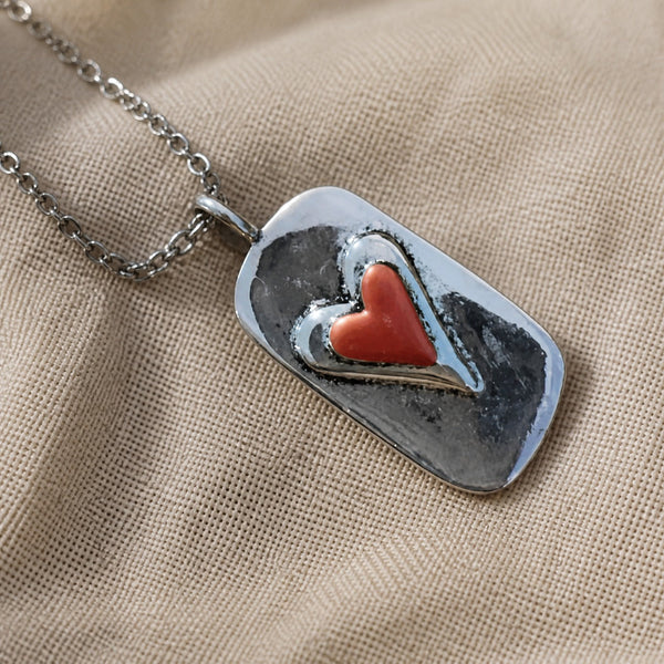Vintage Funky Heart Necklace