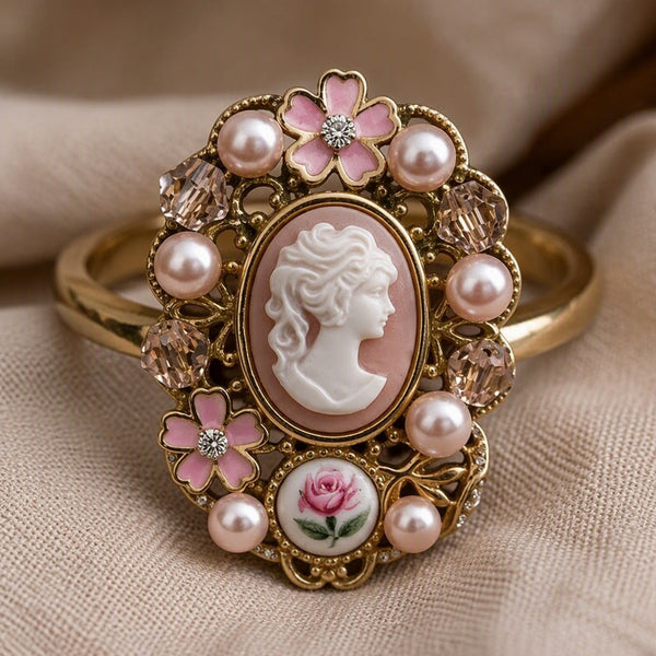 Vintage Muse Portrait Ring
