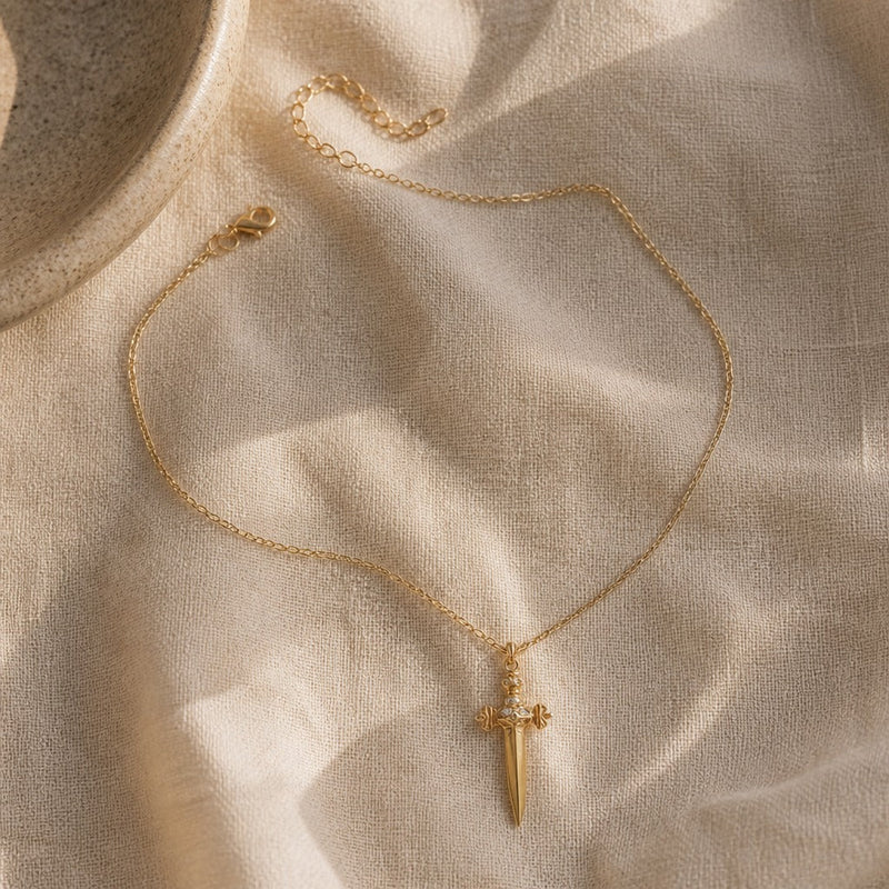Vintage Warrior Cross Necklace