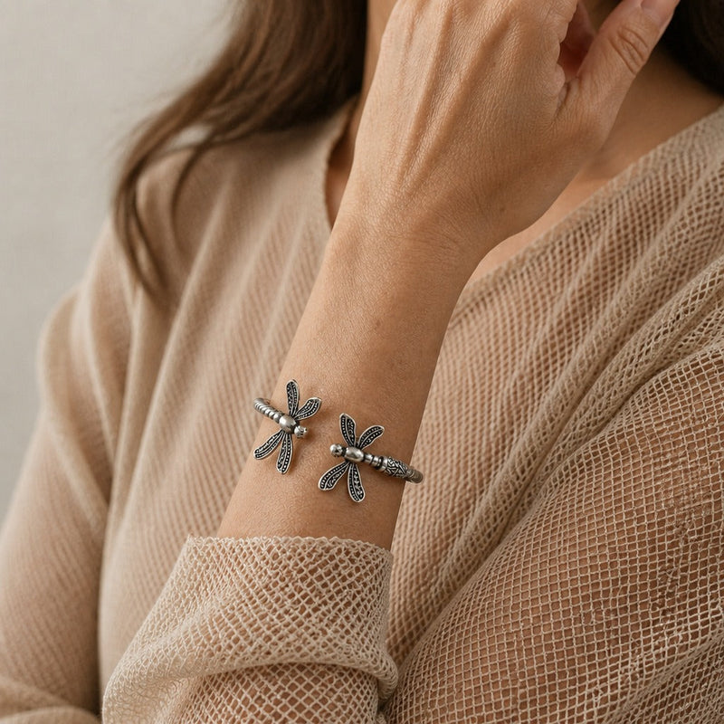 Vintage Dragonfly Cuff Bracelet