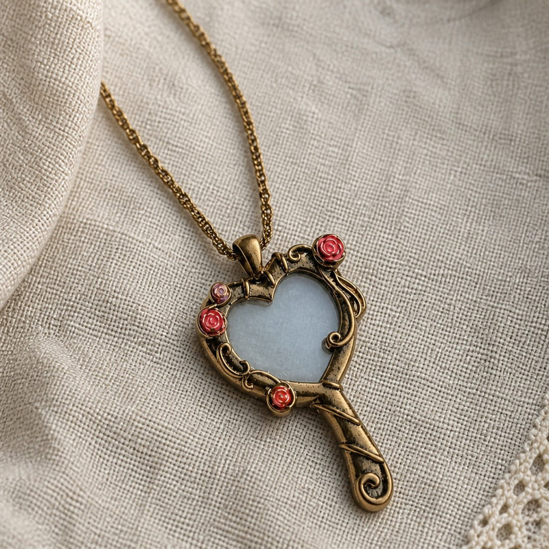 Vintage Mirror Statement Necklace