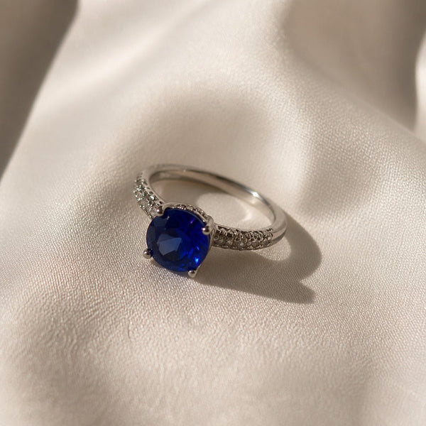 Zirconia Eternity Silver Band Ring