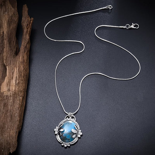 Vintage Blue Stone Necklace