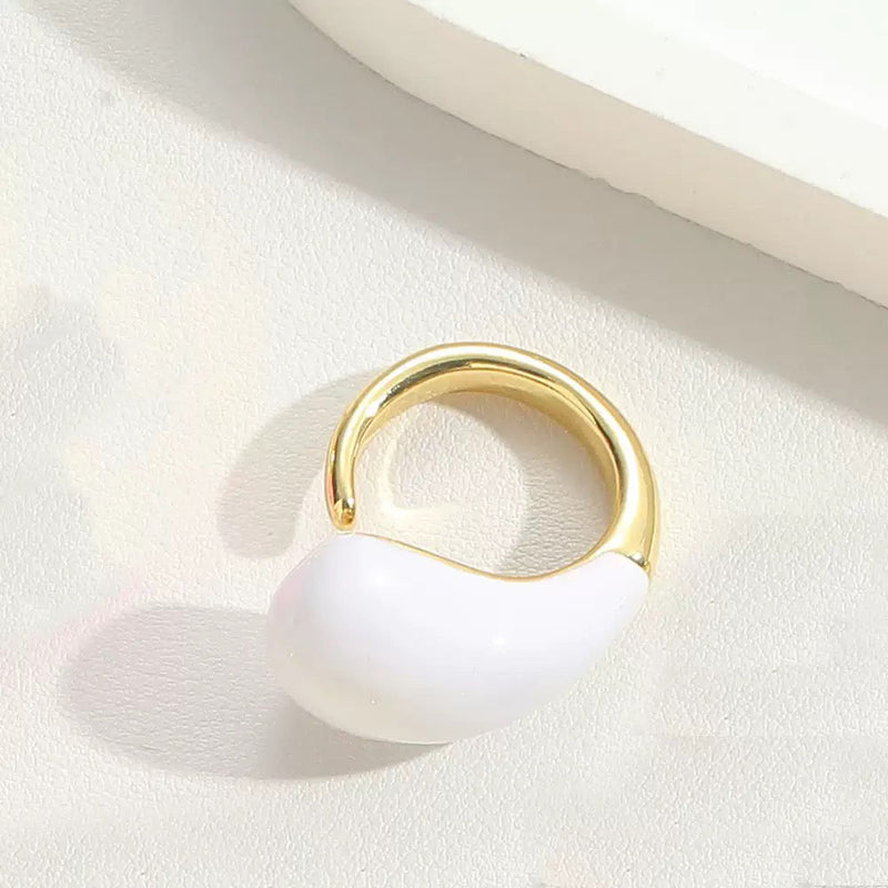 Dew Drop Enamel Ring