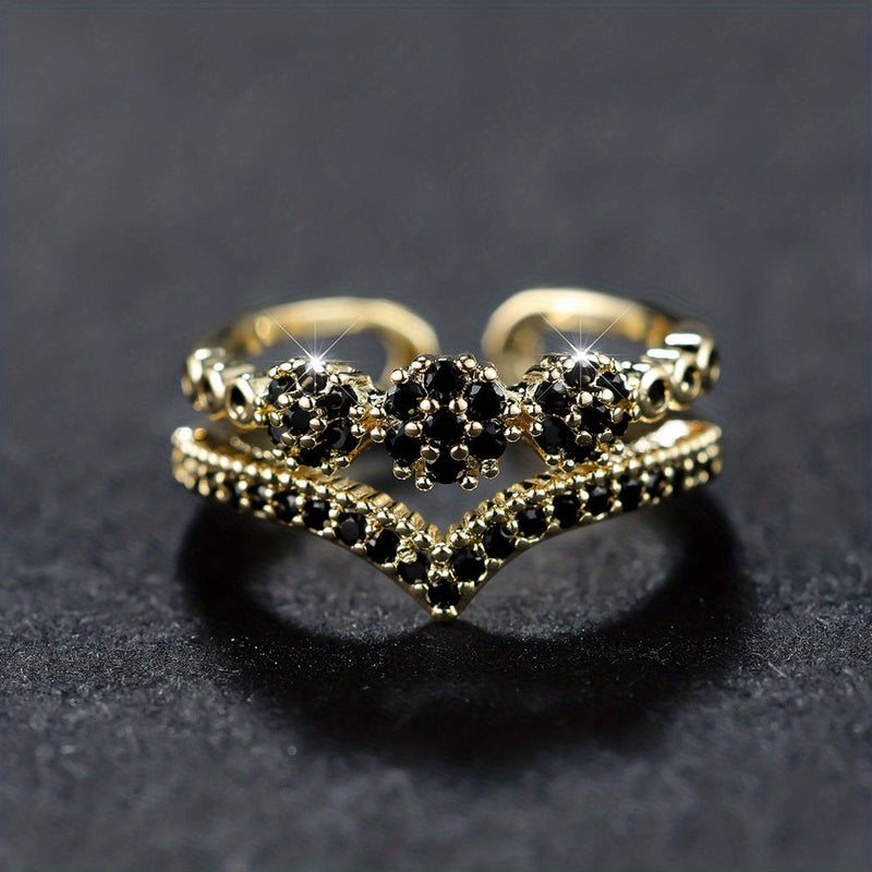 Luxurious Double Layer Ring