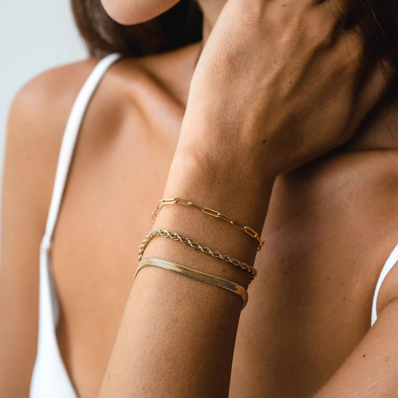 Golden Flow Three Bracelet Set