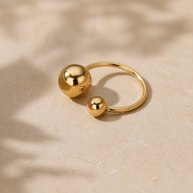 Noble Orbital Gold Ring