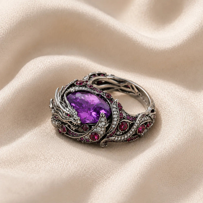 Dragon Shaped Silver Ring
