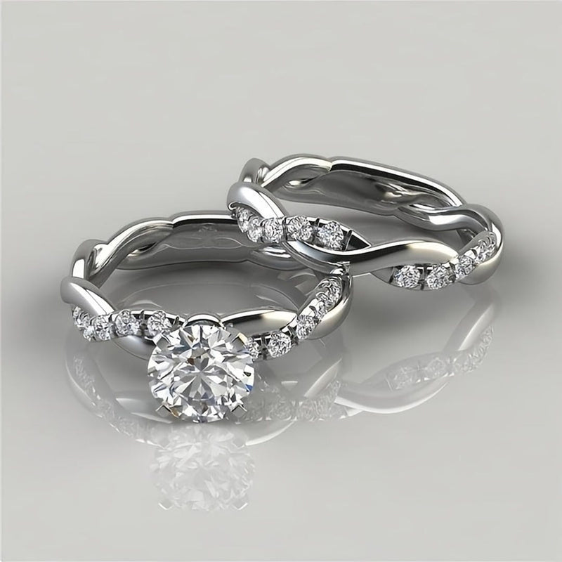 Twisted Crystal Fantasy Ring Set
