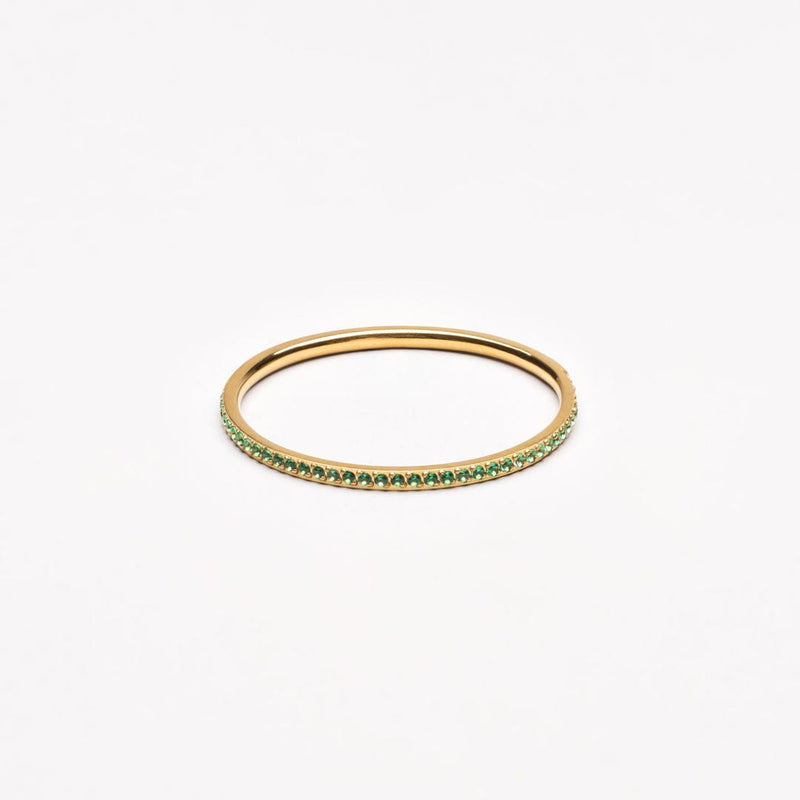 Verdant Sky Zircon Accent Ring
