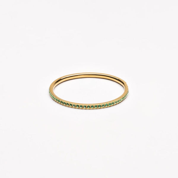 Verdant Sky Zircon Accent Ring