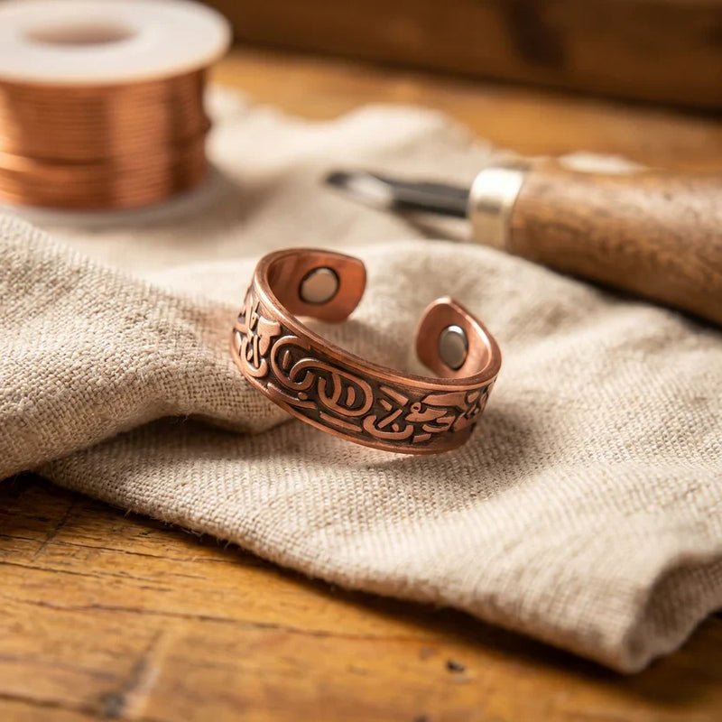 Burr Copper Infinity Band