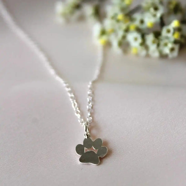 Elegant Silver Paw Necklace