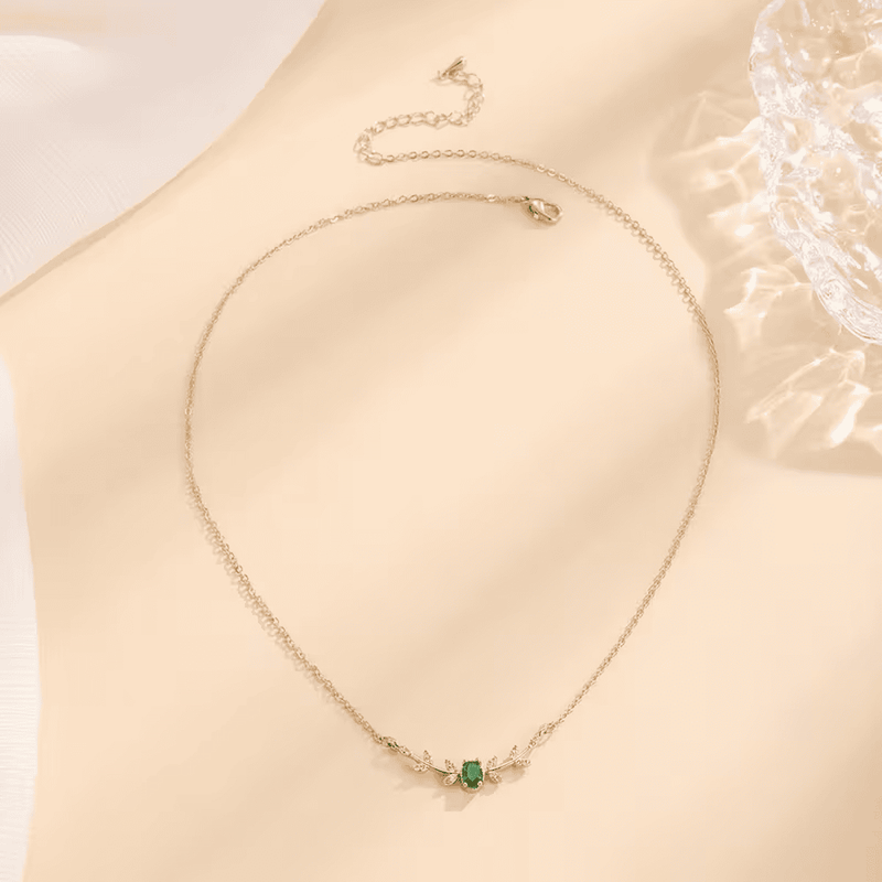 Laurel Bloom Emerald Necklace