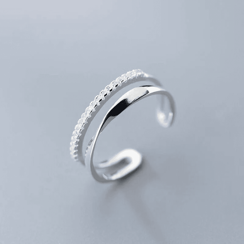 Adjustable Cubic Zirconia Ring