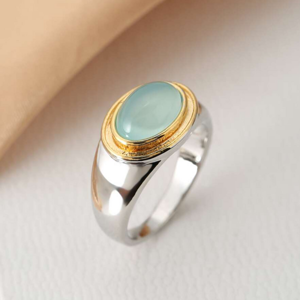 Modern Two Tone Green Ring