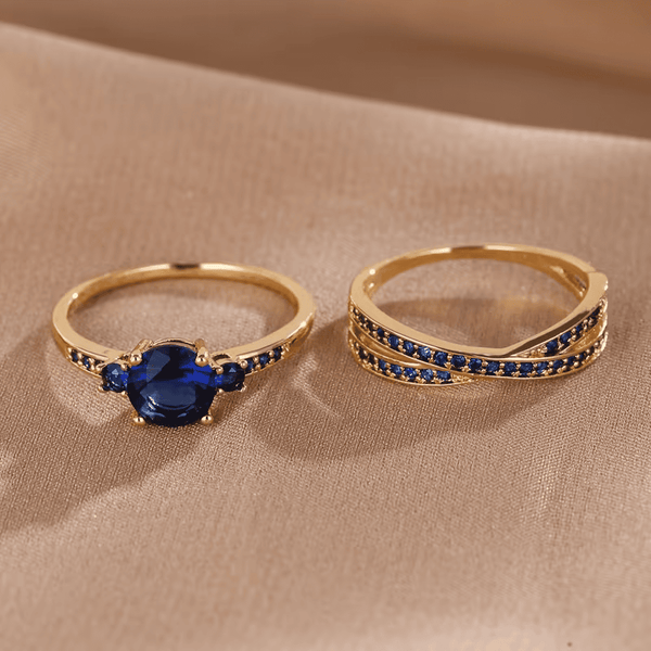Emerald Duo Ring Set