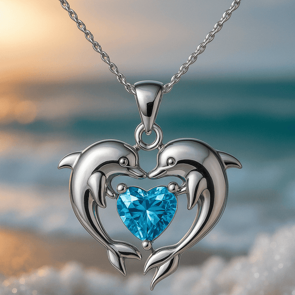 Dolphin Love Silver Necklace