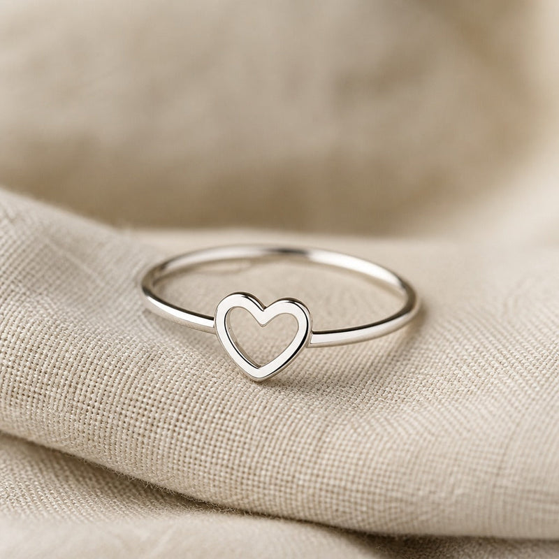 Modern Heart Statement Ring