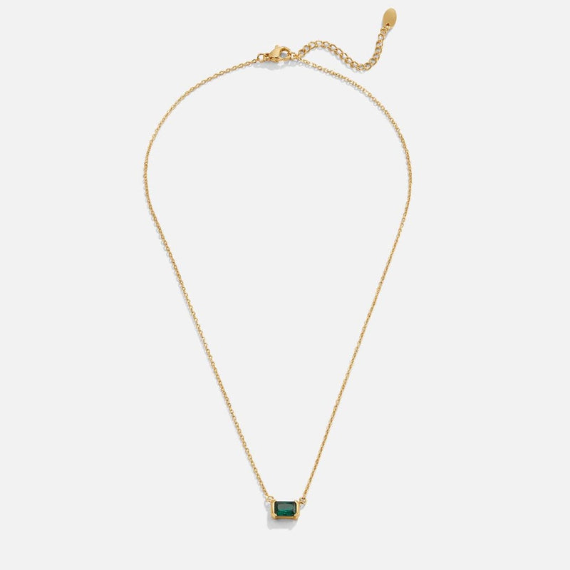Green Emerald Golden Necklace