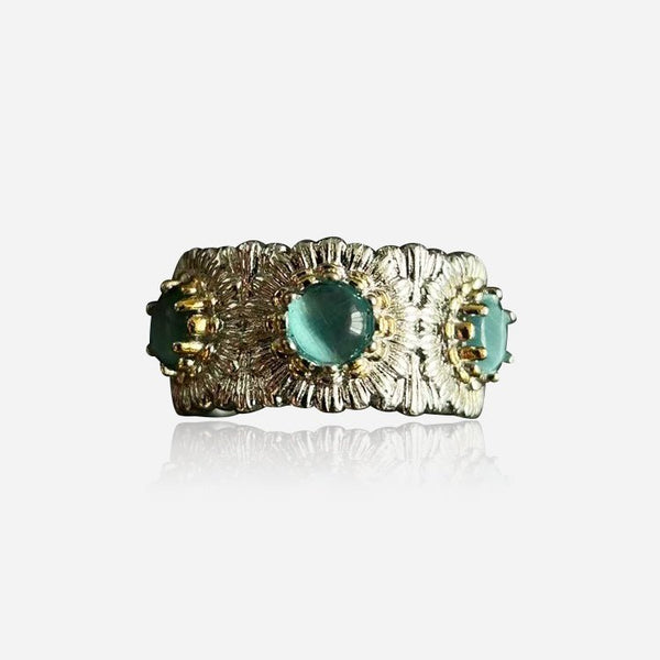 Mosaic Bloom Open Ring