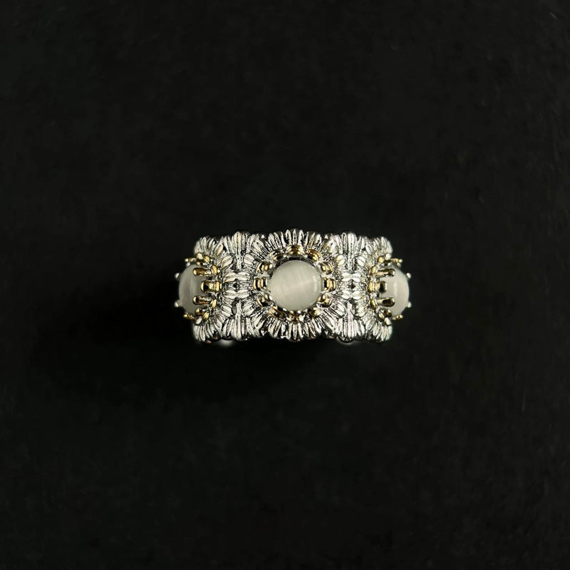 Mosaic Bloom Open Ring